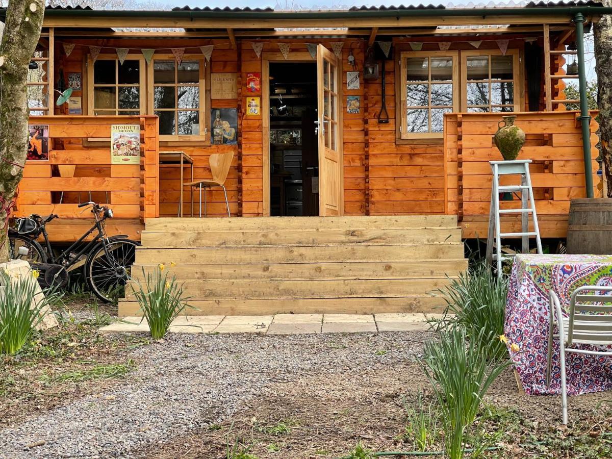 Retro Private Lodge With Hot Tub Nr Dartmoor Ньютон Эбэт Экстерьер фото